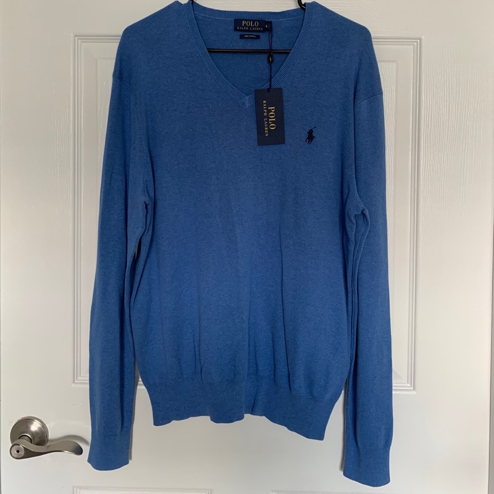 Polo Ralph Lauren Blue V-Neck Sweater